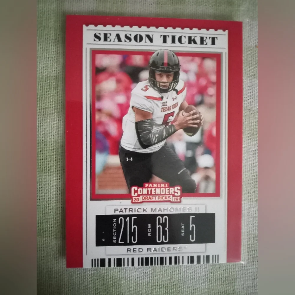 Patrick Mahomes college throwback cards x2